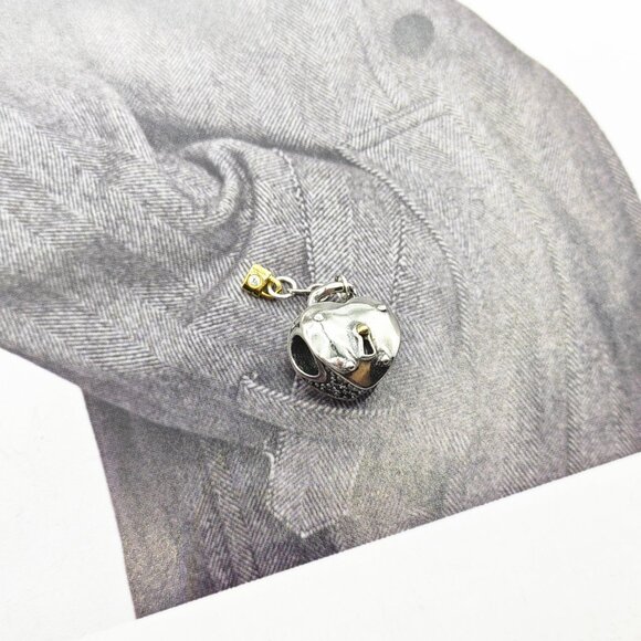 Pandora Two-Tone Heart & Lock Charm - Picture 4 of 4